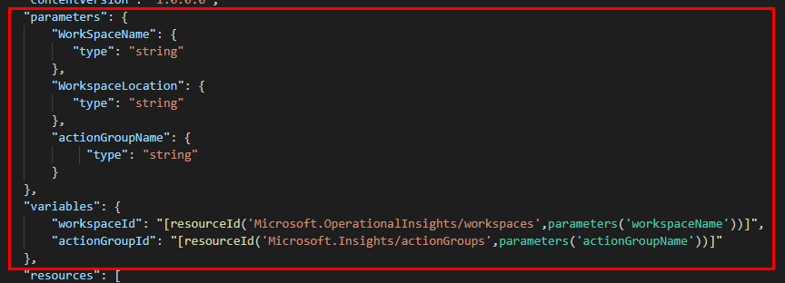 Azure ARM Template - Parameters